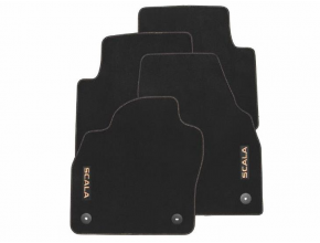 Jeu de tapis textile prestige détail cuivre