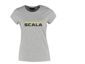 T-Shirt Skoda Scala gris femme