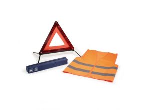 Kit Triangle et gilet orange dans une housse avec scratch