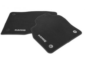 Jeu de tapis textile KAMIQ Standard noir/blanc