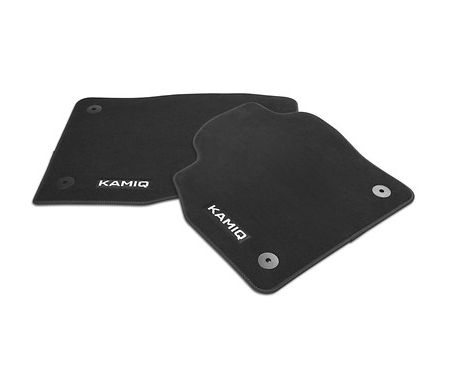 Jeu de tapis textile KAMIQ Standard noir/blanc