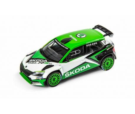 Miniature Skoda Fabia R5 Evo vert blanc