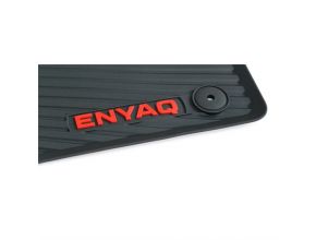 Jeu de 4 Tapis caoutchouc Enyaq Noir/rouge