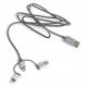Cable USB 3 en 1 , charge et data