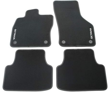Jeu de 4 tapis Prestige Octavia (NX) Combi Noir/Gris