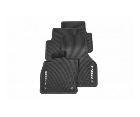 Jeu de 4 Tapis caoutchouc Octavia blanc (NX A8) 