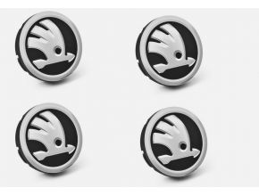 Jeu de 4 caches moyeu chrome