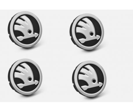 Jeu de 4 caches moyeu chrome